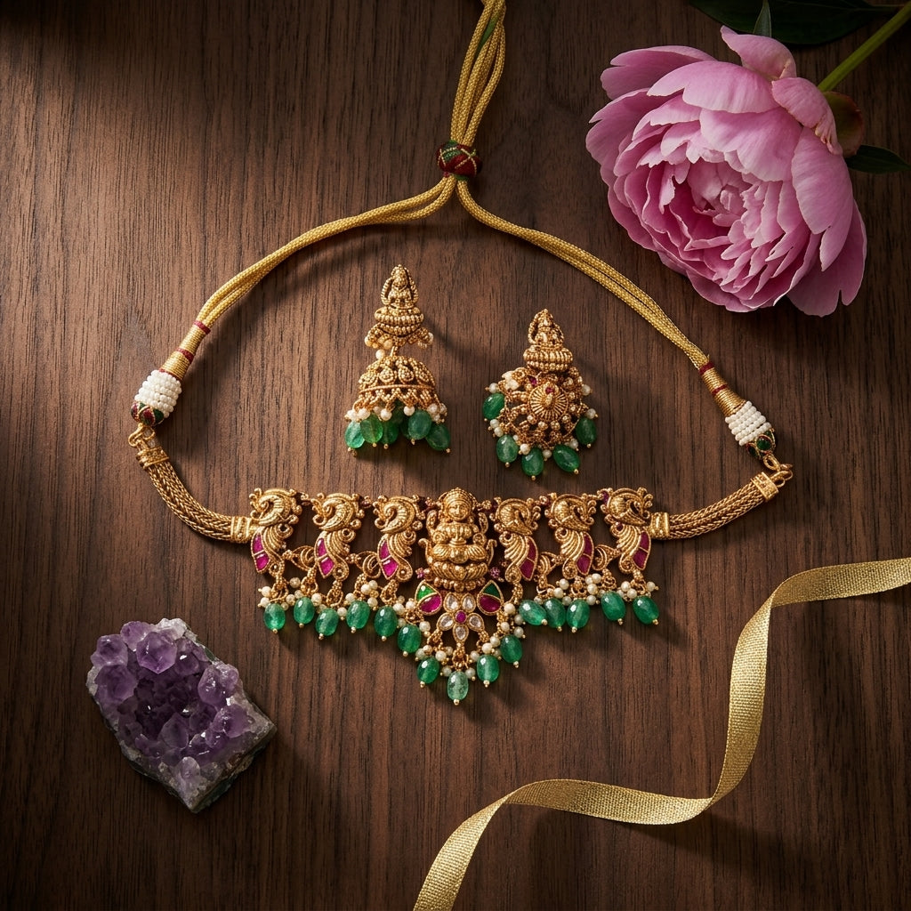 Multi Temple Deity Necklace Set - Tabletop