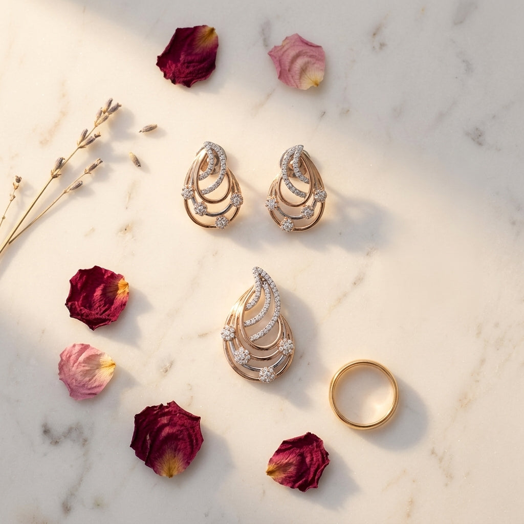 White Layered Swirl Pendant Set - Tabletop
