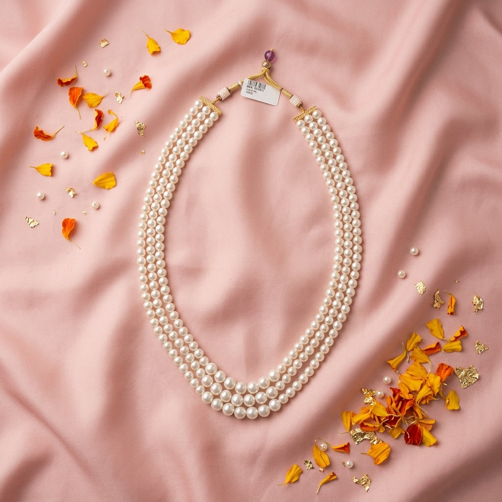 Pearl White Heritage Necklace Set - Tabletop