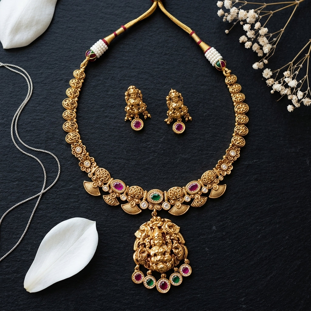Multi Temple Goddess Necklace Set - Tabletop