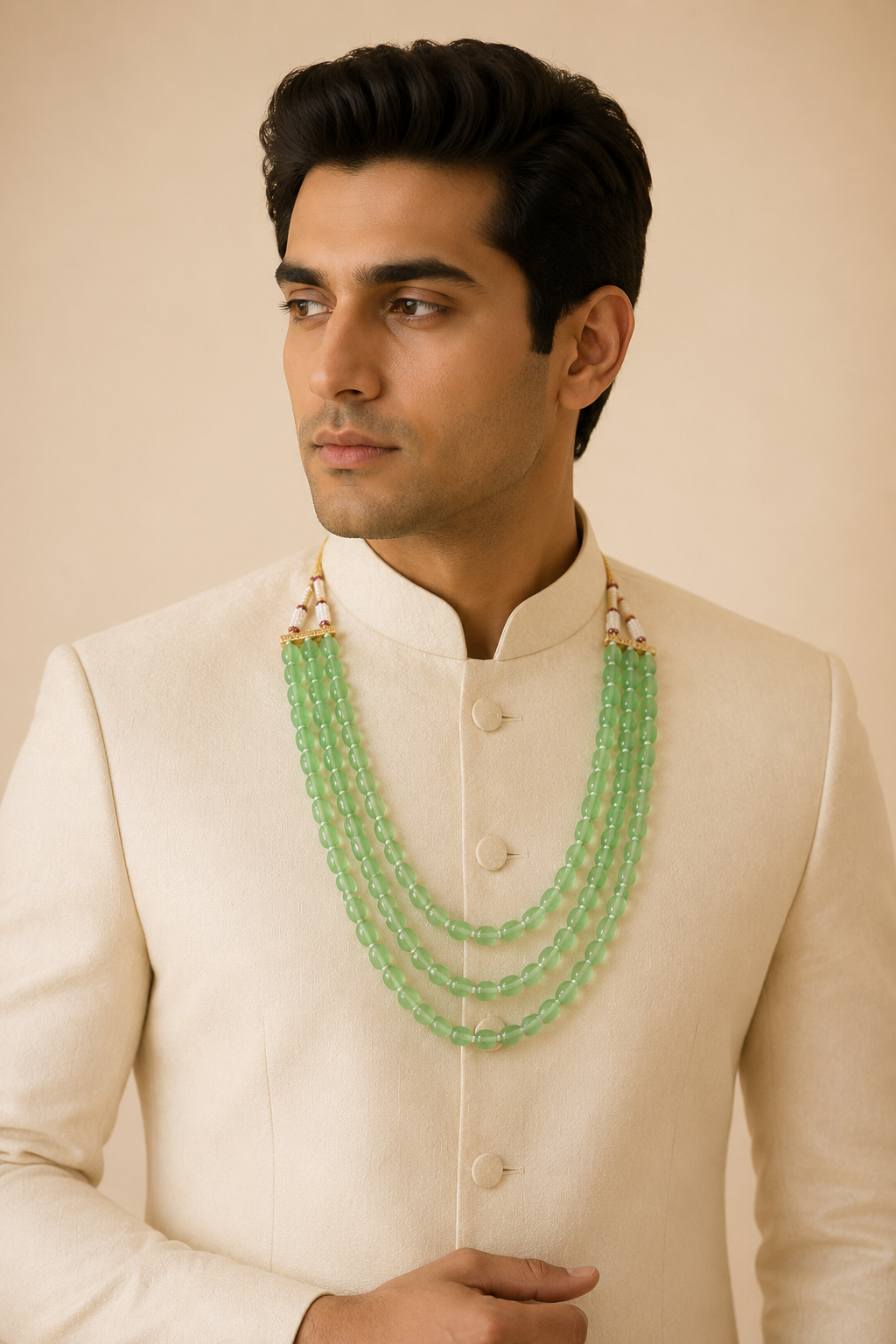 Mint Green Multi-Strand Groom Mala
