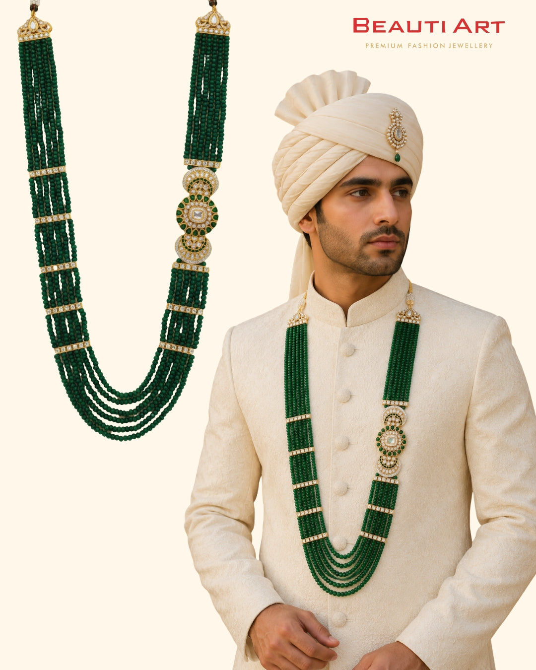 Emerald Heritage Groom Mala