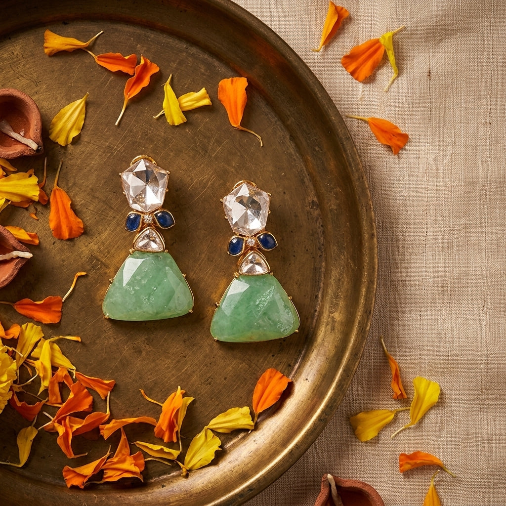 Multi Geometric Drop Earrings - Tabletop