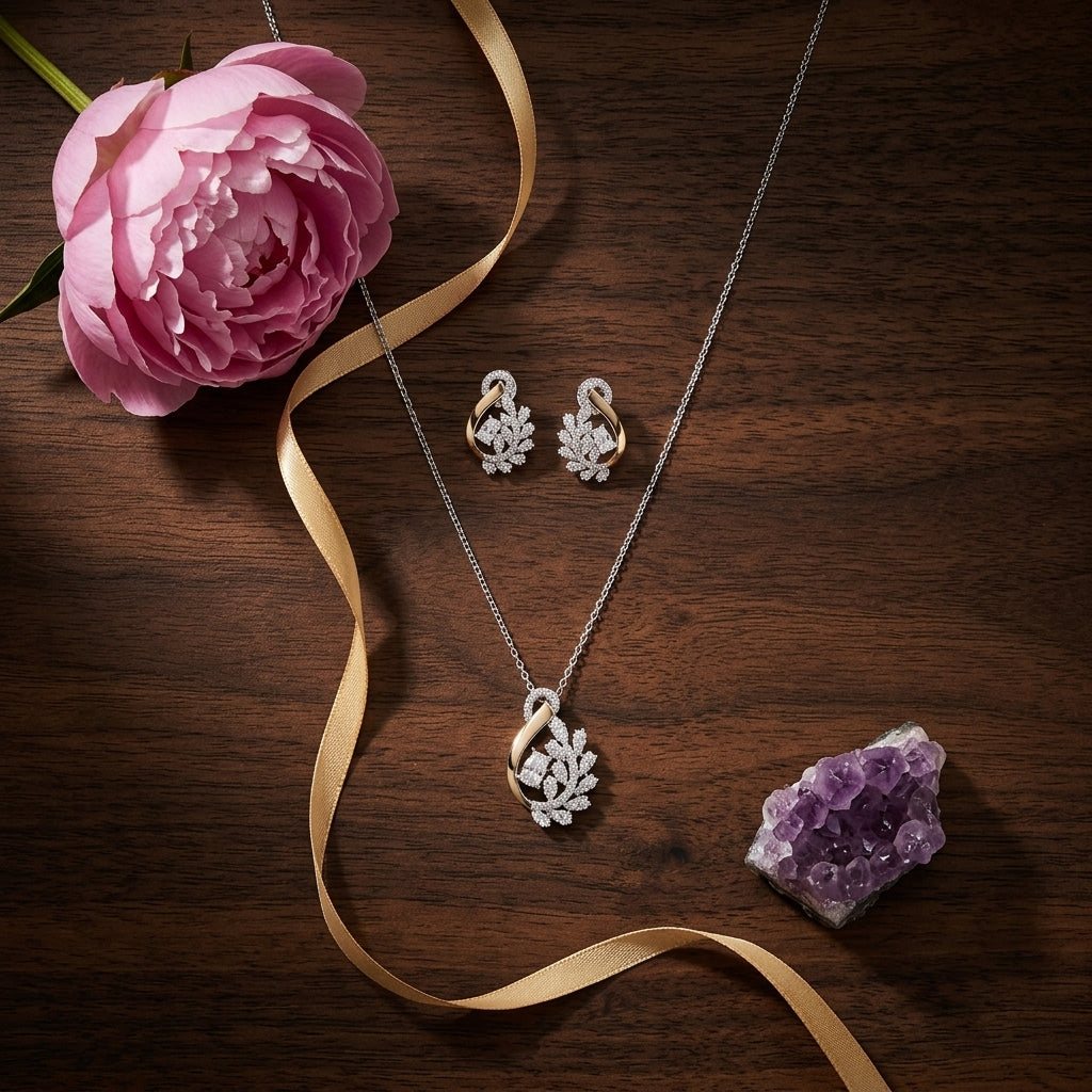 White Floral Swirl Pendant Set - Tabletop