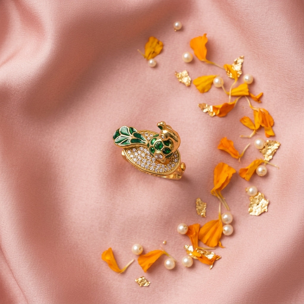 Green Contemporary Ring - Tabletop