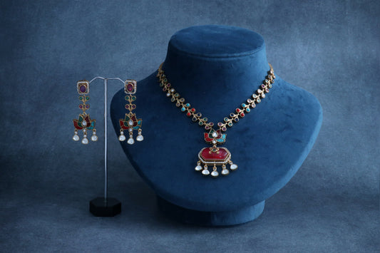 Navratan Multi-Color Meenakari Chandelier Set
