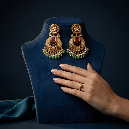 Multi Floral Ribbed Earrings - Mannequin
