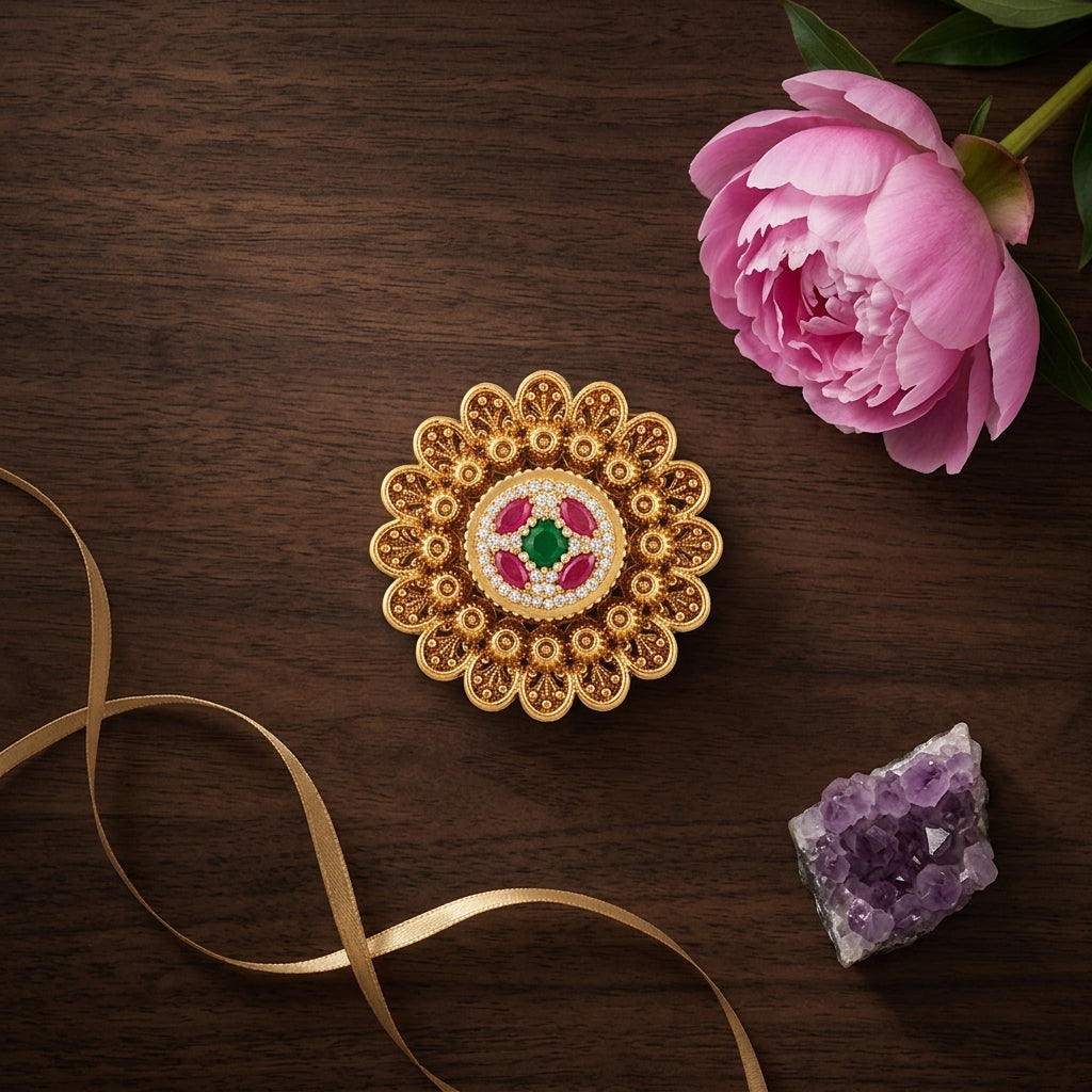 Multi Floral Cluster Ring - Tabletop