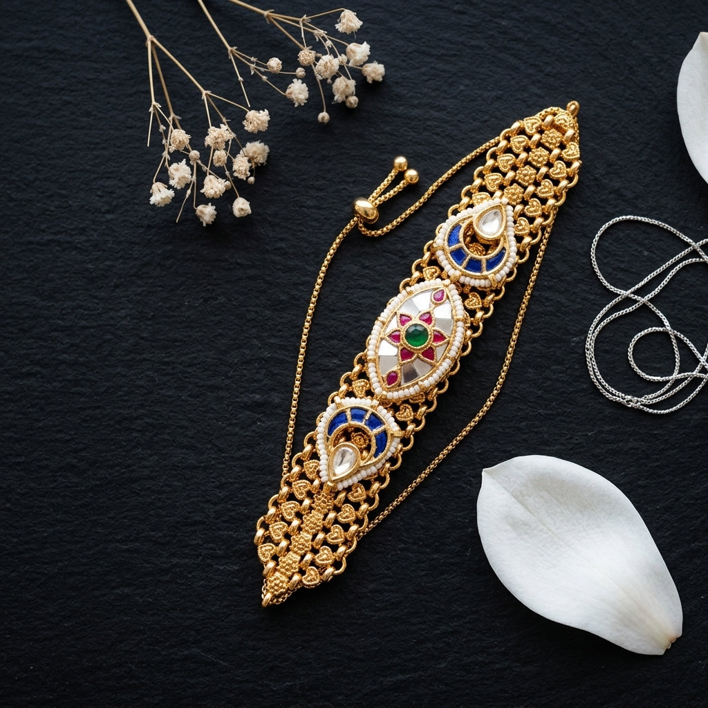Multi Virasat Floral Adjustable Bracelet - Tabletop