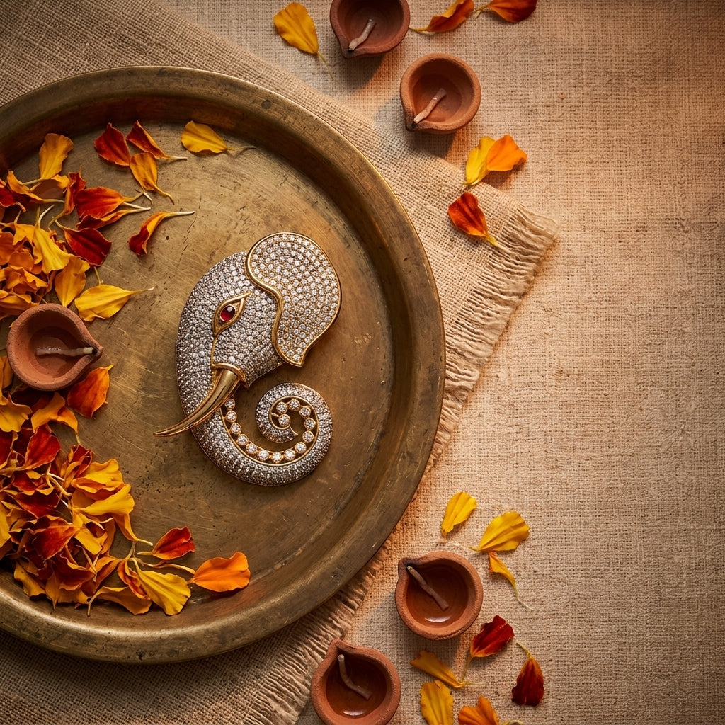 White Elephant Brooch - Tabletop