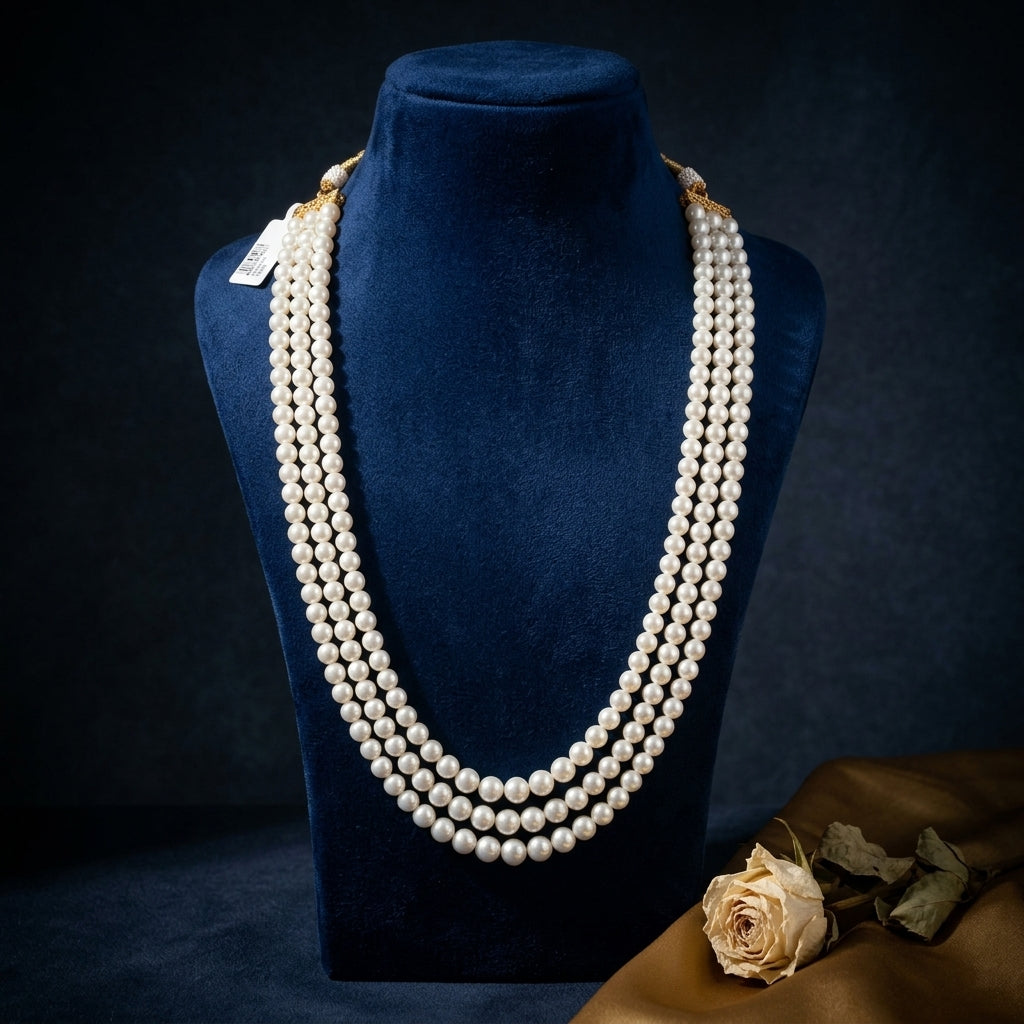 Pearl White Heritage Necklace Set - Mannequin