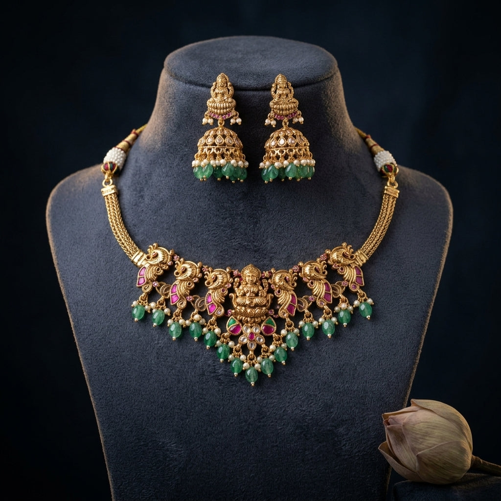 Multi Temple Deity Necklace Set - Mannequin