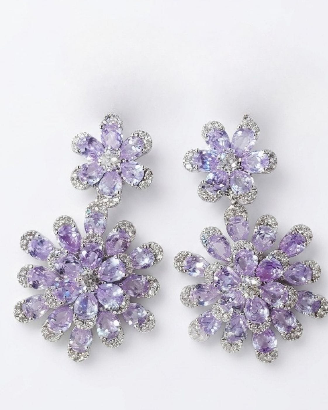 Mof Purple Geometric AD Earrings - Mannequin