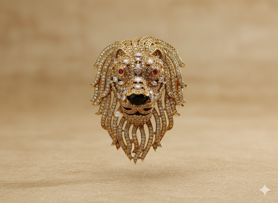 Royal Panther Emerald Statement Brooch