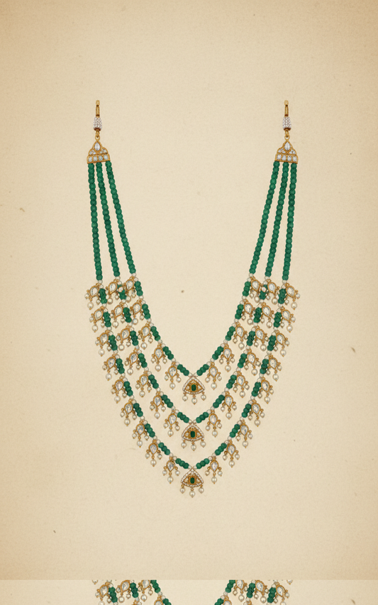 Emerald Layered Groom Mala