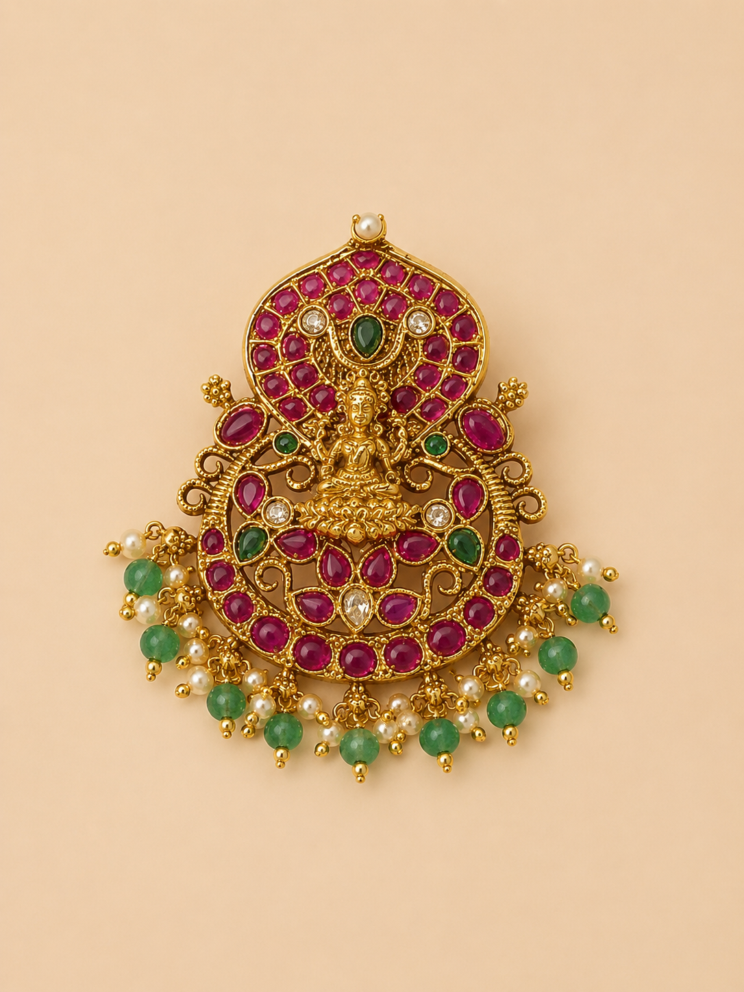 Ruby & Emerald Temple Hair Accessory