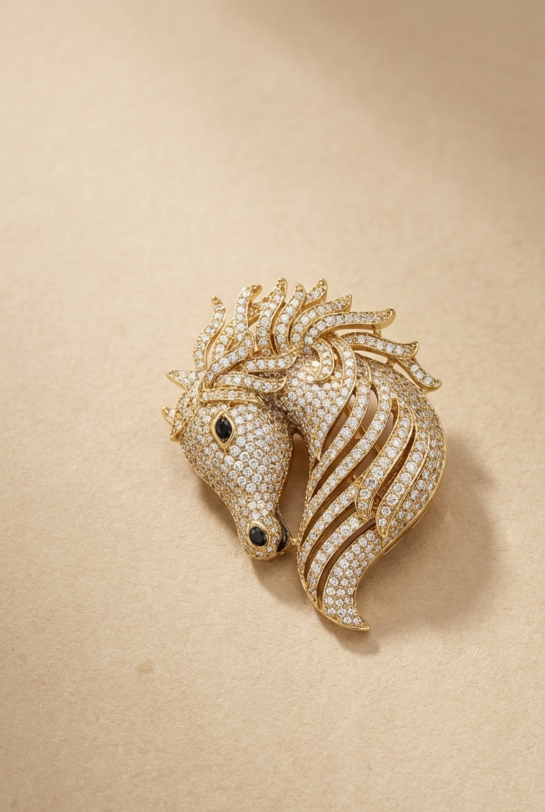 Regal Stallion Brooch