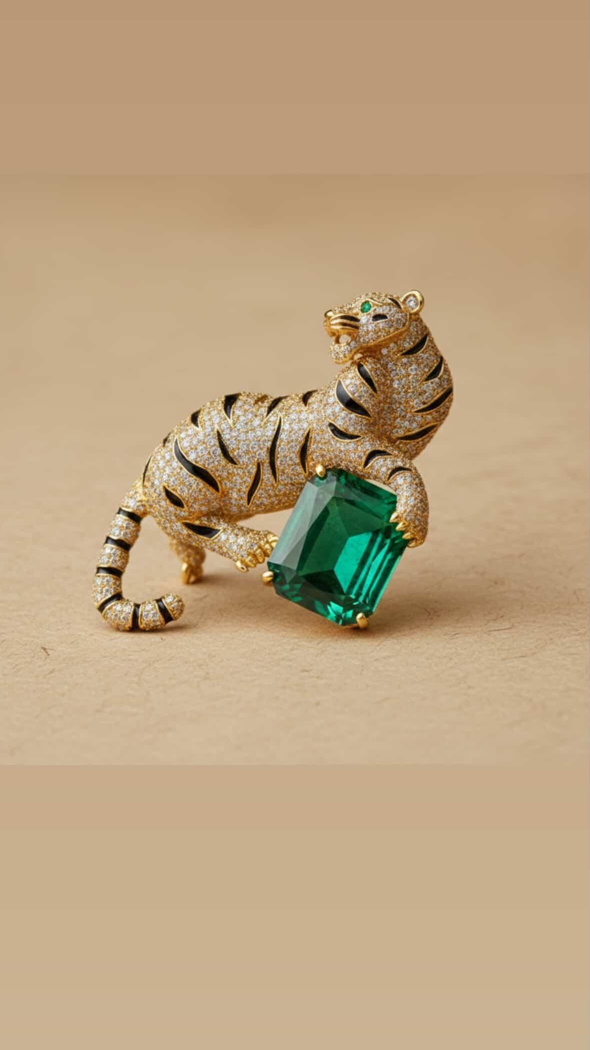 Imperial Bengal Tiger Statement Brooch