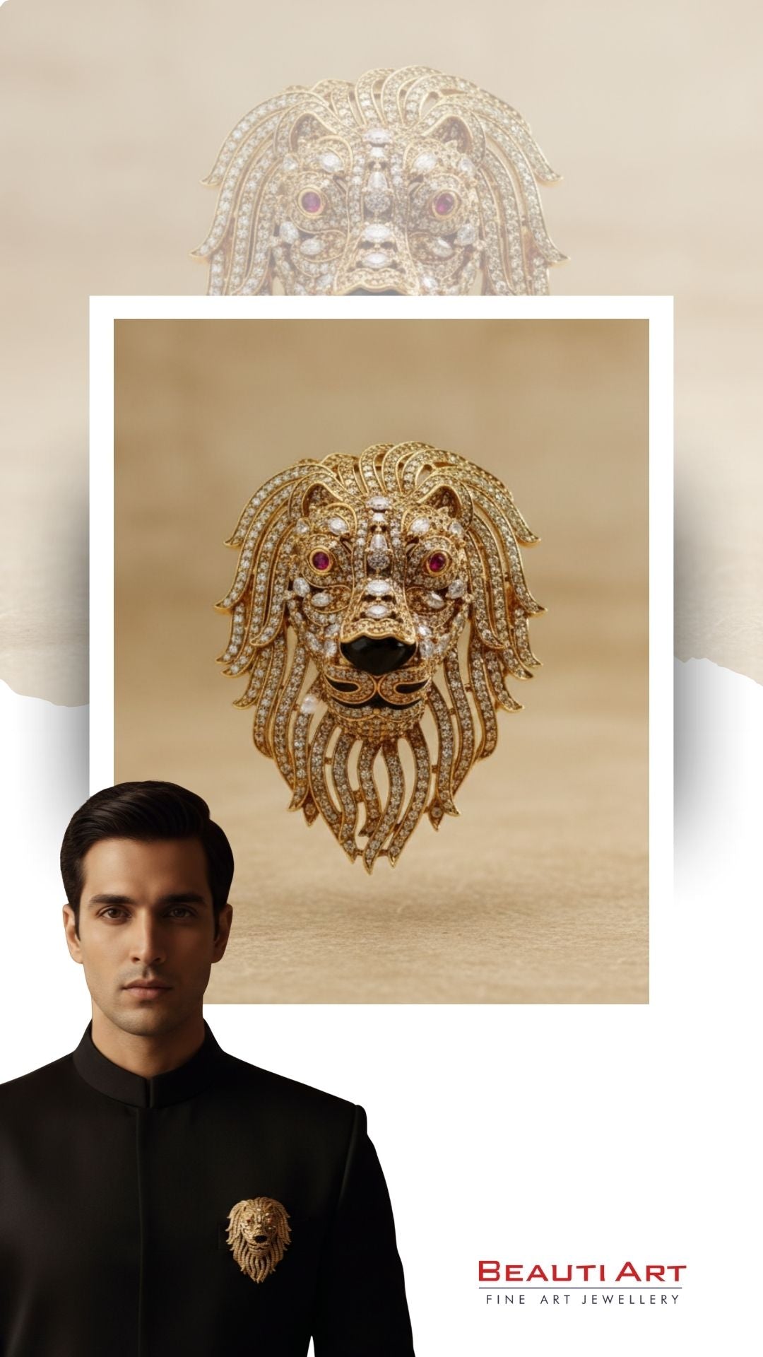 Royal Panther Emerald Statement Brooch