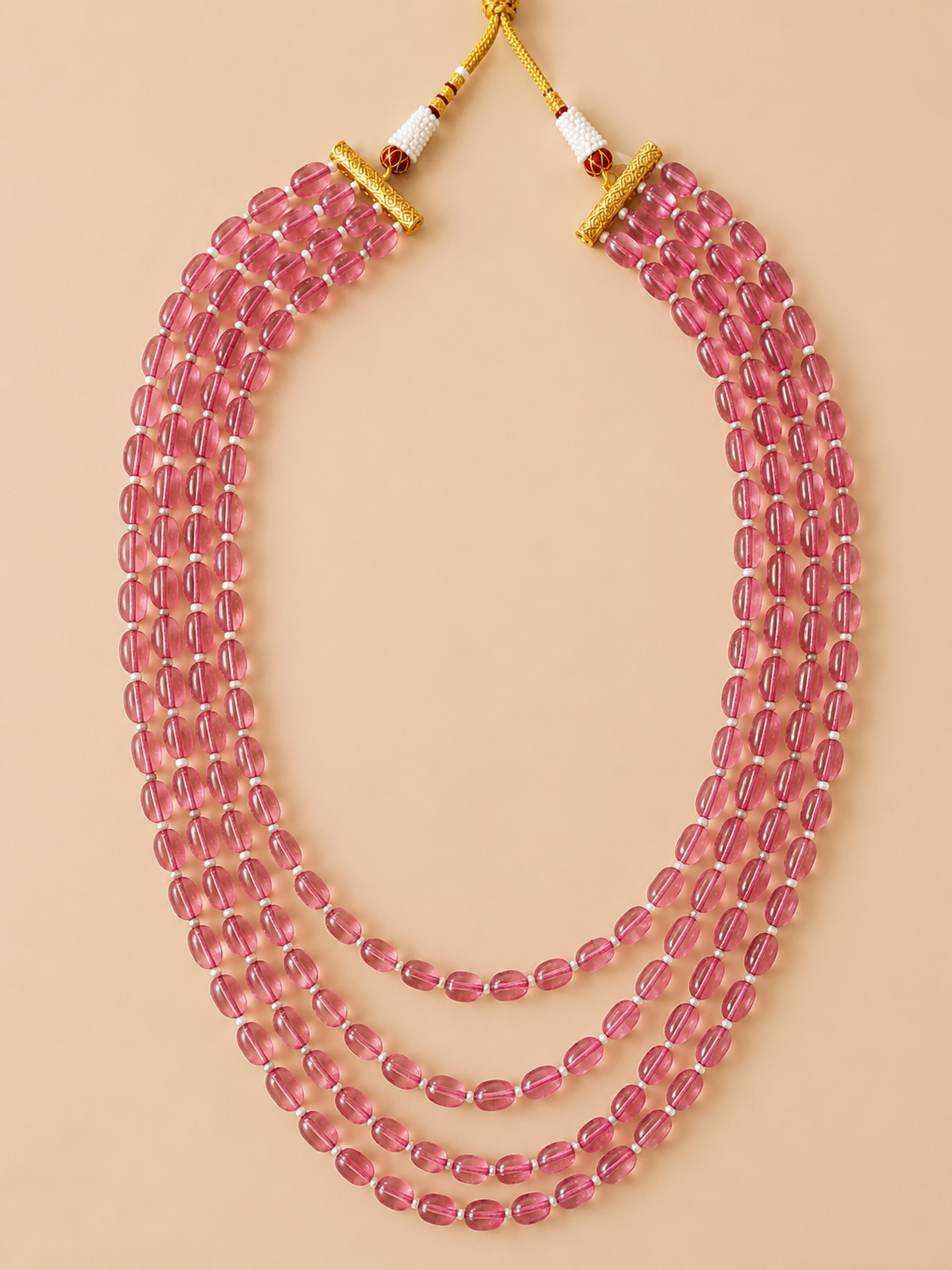 Pink Multi-Strand Groom Mala