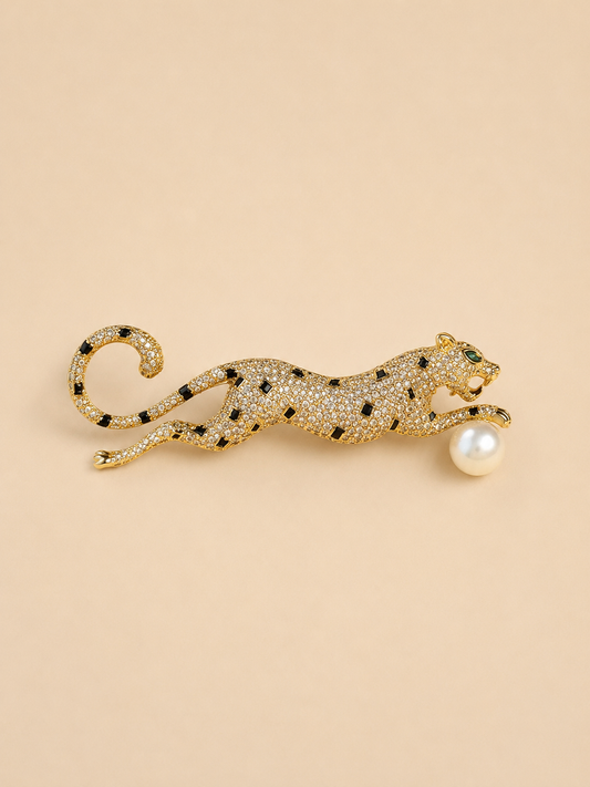 Tiger Pearl Brooch