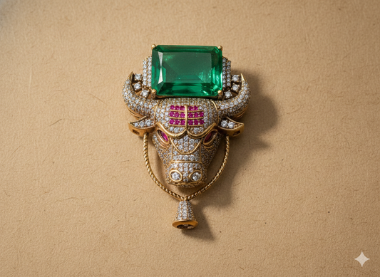 The Gilded Taurus Statement Brooch
